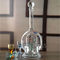 双层内置莲花造型玻璃酒瓶异形工艺酒瓶吹制手绘荷花玻璃瓶