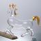 空心大马造型玻璃酒瓶动物马造型玻璃瓶子吹制异形玻璃白酒瓶